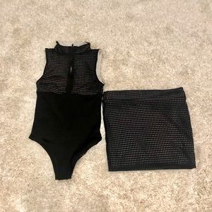 Acacia Mesh Mini Skirt & Olympia Onepiece 🖤🖤